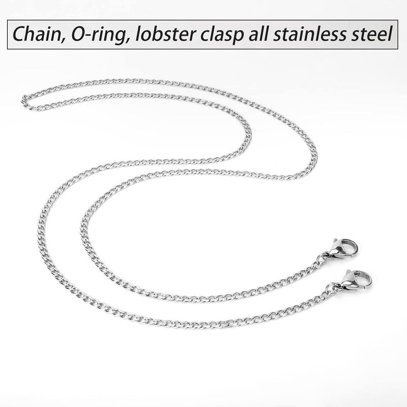 Hongeely Eyeglass Chain Silver Stainless Steel Handmade Necklace for Reading Glasses Sunglass Beaded Chains for Men Women - Image 4